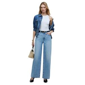 Madewell Light Blue Super Wide Leg Jeans